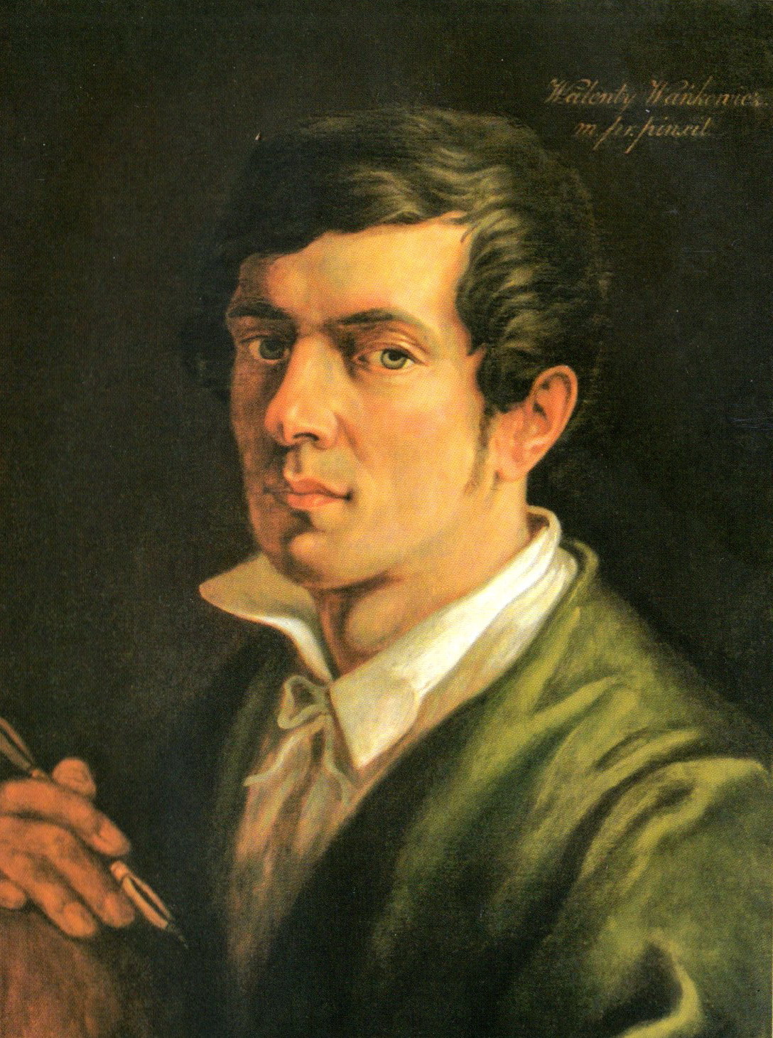 Аўтапратрэт (да 1840 г.). Крыніца ілюстрацыі: Валенцій Ваньковіч = Валентий Ванькович = Valenty Vankovich : [альбом / аўтар тэксту і складальнік Н. В. Сычова]. – 2-е выд. – Мінск, 2012. – С. [35].