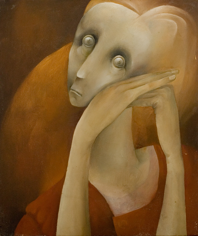 А. Грыгор'еў. Ля люстэрка, 2001. Крыніца ілюстрацыі: http://www.grigart.brest.by/paintings/