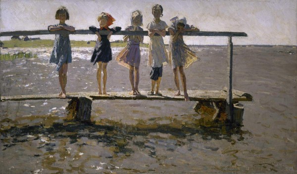 Ткачоў А.П., Ткачой С.П. Дзетвара (1958–1960). Крыніца ілюстрацыі: https://rusmuseumvrm.ru/data/collections/painting/19_20/zh-7656/index.php