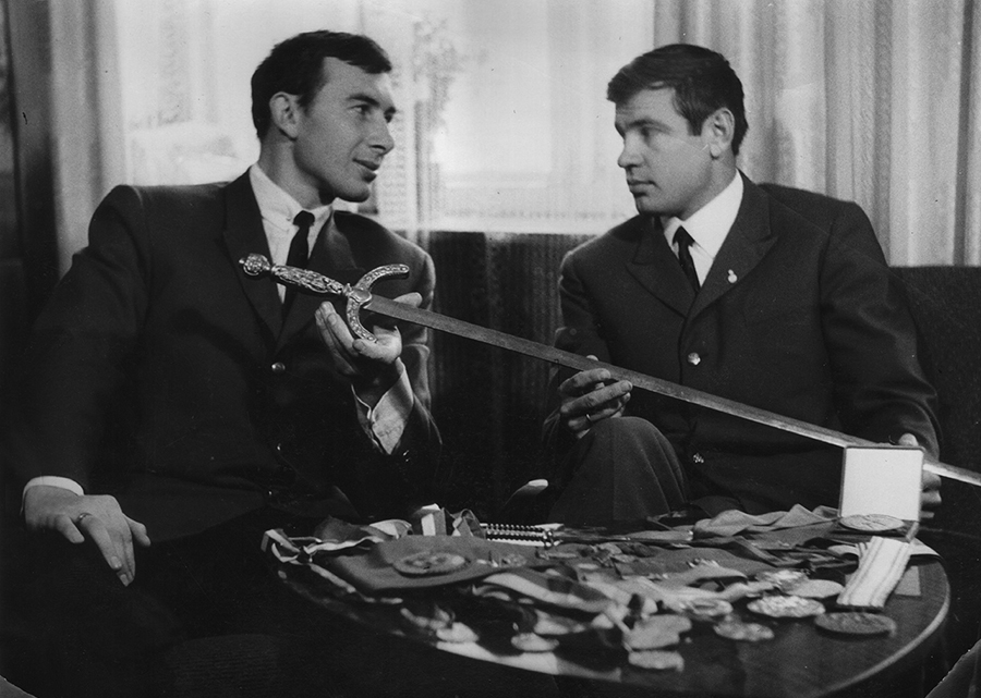 Юрый Смалякоў (справа) і Аляксей Ніканчыкаў. Крыніца ілюстрацыі: https://minsknews.by/yurij-smolyakov-otprazdnoval-80-letie-rasskazyvaem-o-zhizni-vicze-chempiona-olimpiady/