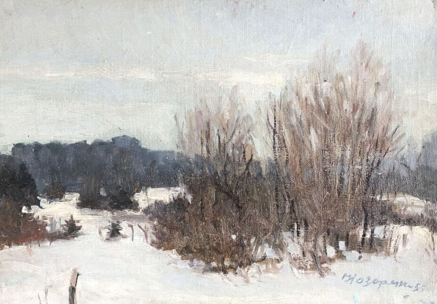 М. Назаранка. Зімка. 1955. Крыніца ілюстрацыі: https://art-minsk.by/portfolio/%D0%BD%D0%B0%D0%B7%D0%B0%D1%80%D0%B5%D0%BD%D0%BA%D0%BE-%D0%BD%D0%B8%D0%BA%D0%BE%D0%BB%D0%B0%D0%B9/?ysclid=mn7ggr3n7j920161115#&gid=03418d25&pid=1