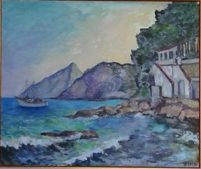 Грицкевич В.Н. "Испания. Морайро" (2014). Источник иллюстрации: http://bel-art.by/pic5596.php