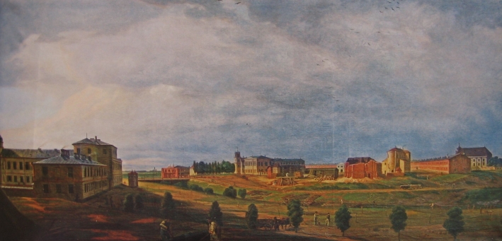 М. Залесский. Крепость Брест-Литовск в 1840 году. Источник иллюстрации: Брестская крепость. Война и мир / [автор концепции и текста А. Суворов]. – Брест : Полиграфика, 2010. – 255 с.