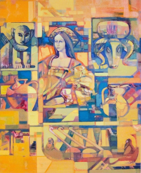 "Нараджэнне міфа" (2006). Крыніца ілюстрацыі: Мастацтва ў сацыяльнай прасторы : [зборнік] / Ф. А. Ястраб. – Мінск : Кузьма, 2011. – 318 с.