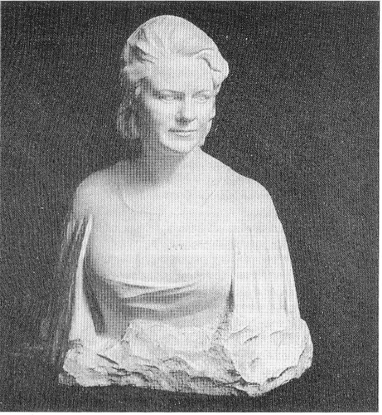 З.І. Азгур "Александроўская Ларыса Пампееўна" (1940). Крыніца ілюстрацыі: Заір Ісакавіч Азгур : да 70-годдзя з дня нараджэння : каталог / [складальнікі: П. М. Герасімовіч і інш. ; прадмова Б. Крэпака]. – Мінск : Беларусь, 1979. – С. 10.