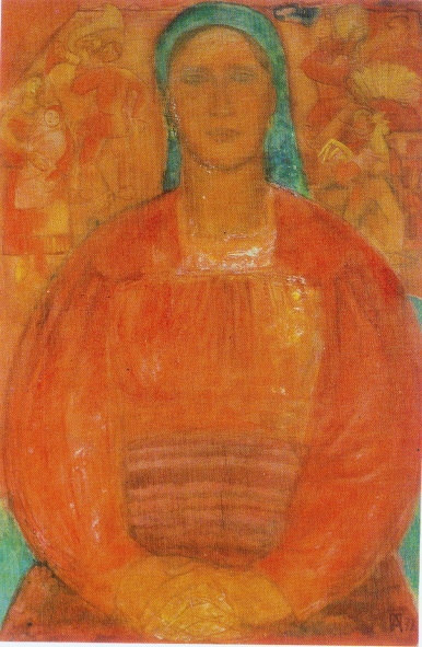 А. Последович "Бабье лето" (1978). Источник иллюстрации: Александра Последович : графика : альбом / О. Воронова. – Москва : Советский художник, 1984. – С. 80.