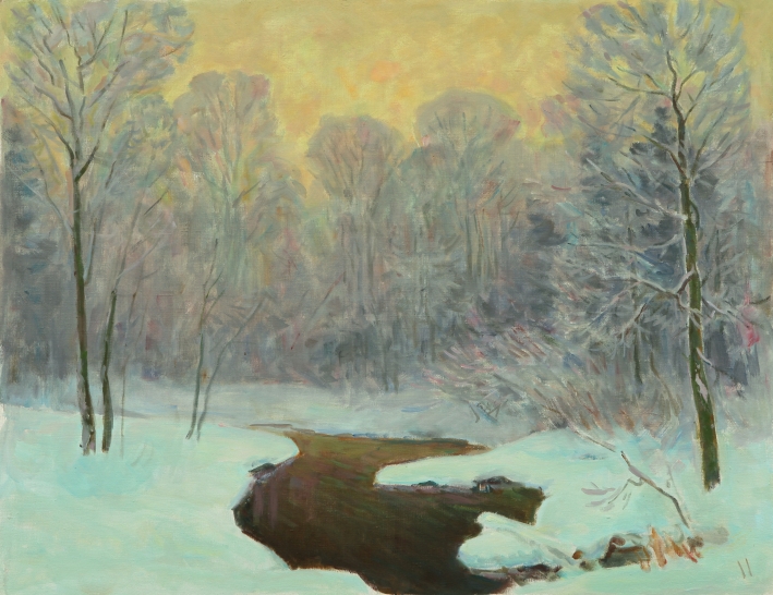 Зімовая раніца (2010). Ілюстрацыя прадастаўлена жонкай мастака.