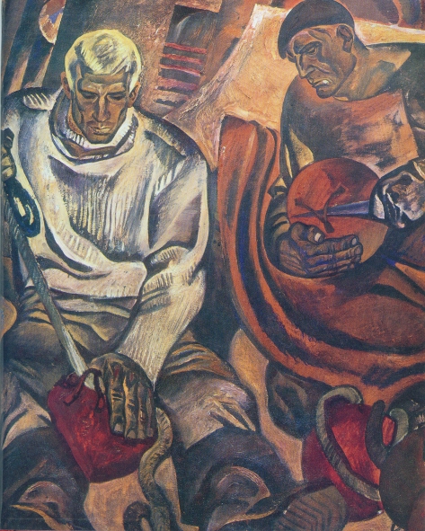 Г.Г. Поплавский "Рыбаки Атлантики" (1968). Источник иллюстрации: Г. Поплавский : [Живопись. Графика] : альбом / Лидия Акимова. – Москва, 1986. – С. 65.