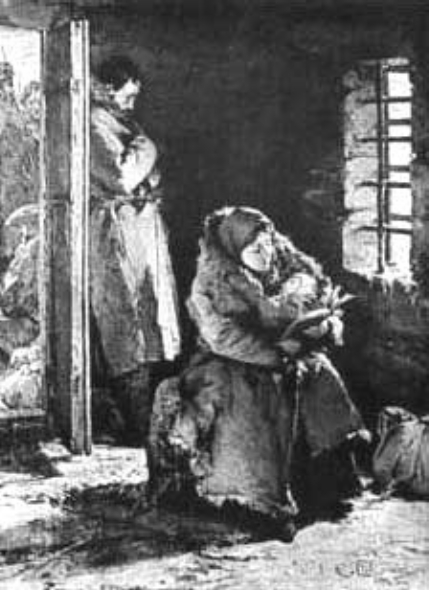 Альхимович К. На этапе. 1894. Источник иллюстрации: Живопись Белоруссии XIX - начала XX в. / Л.Н. Дробов. - Минск : Вышэйшая школа, 1974. - 336 с.